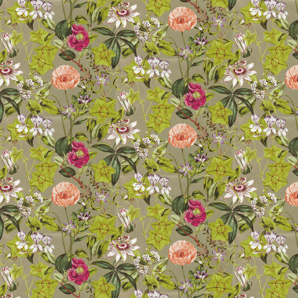 Passiflora Wallpaper - Gilver - by Clarke & Clarke