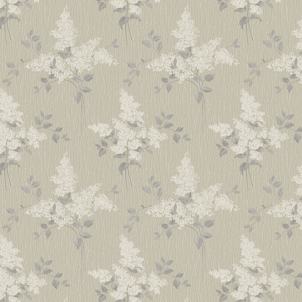 Tiffany Fiore Wallpaper - Beige - by Albany