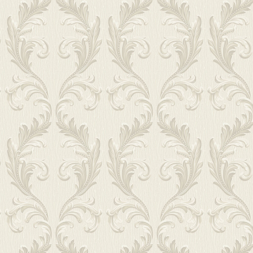 Tiffany Scroll Wallpaper - Cream - by Albany