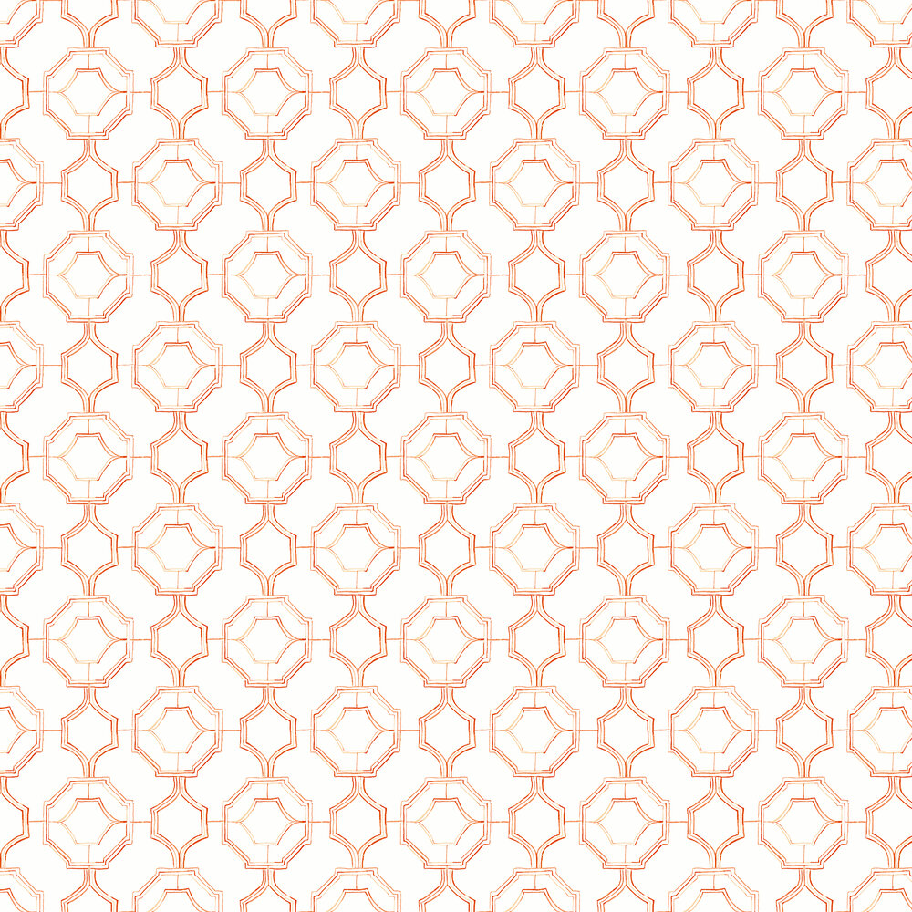 Gallina Wallpaper - Coral - by A Street Prints