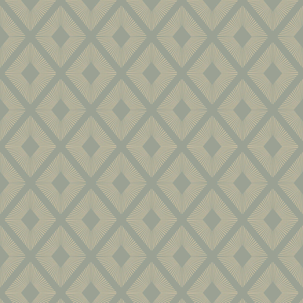 Deco Triangle Wallpaper - Sage - by Next
