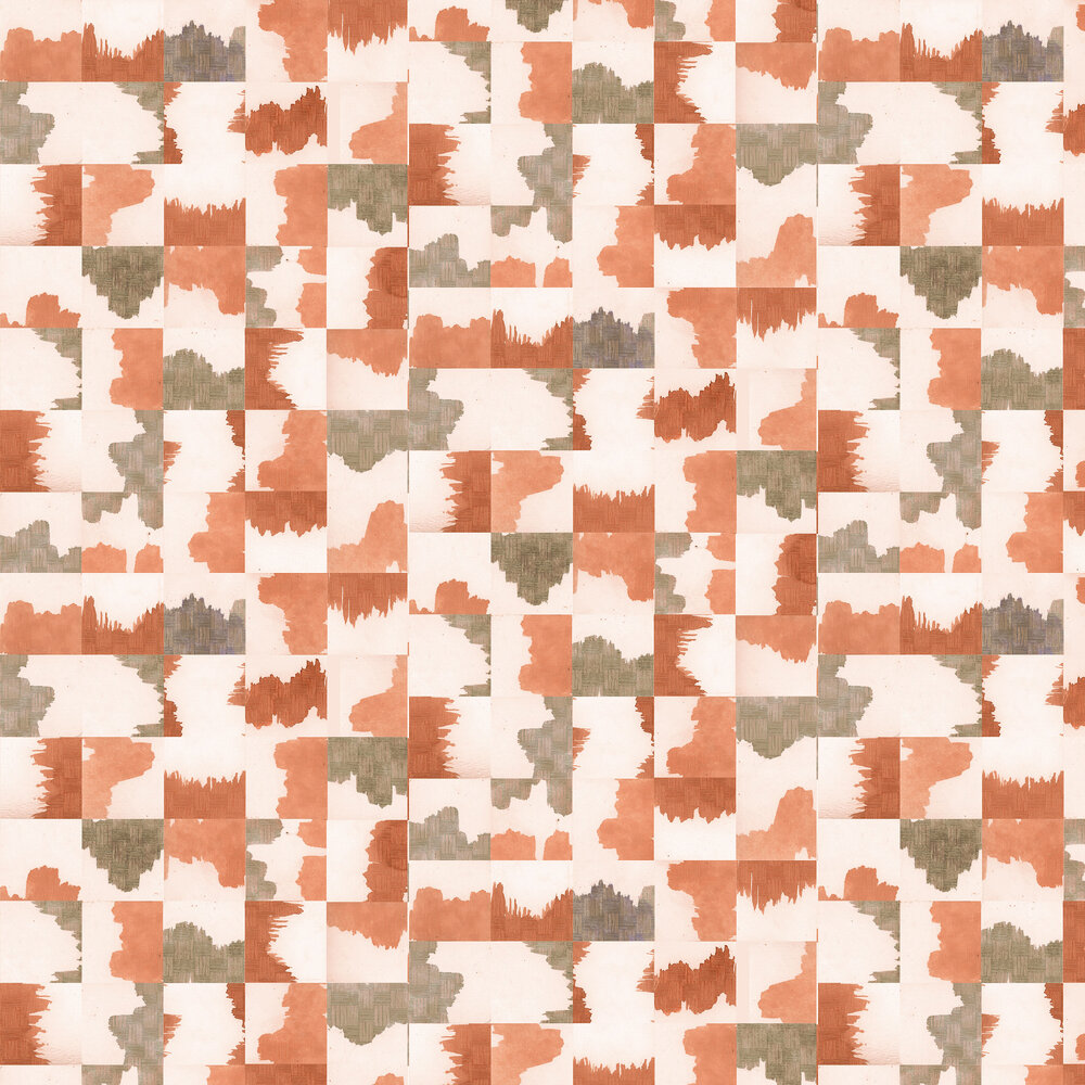 Puzzle Wallpaper - Salmon - by Tres Tintas
