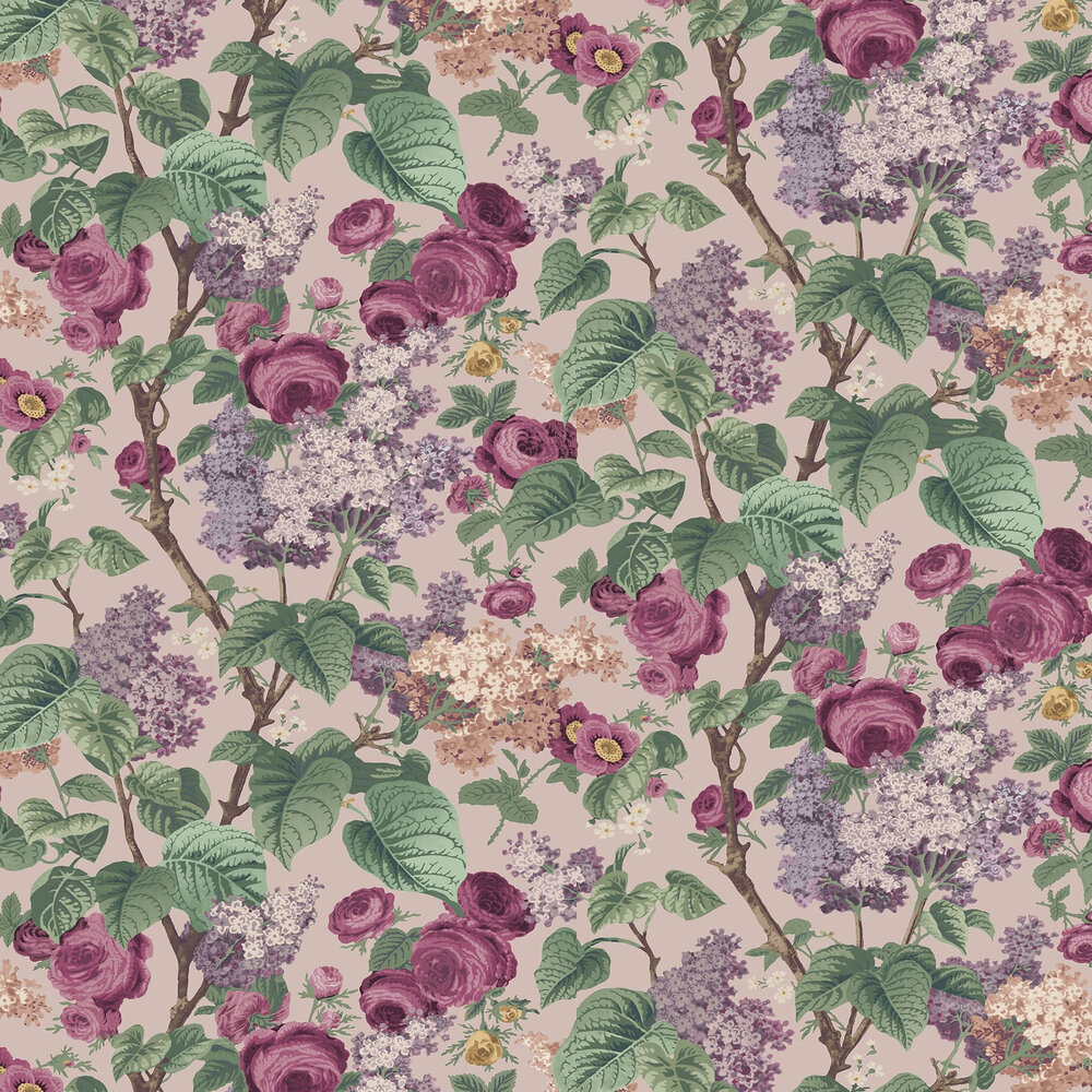 Floribunda Wallpaper - Blush - by 1838 Wallcoverings