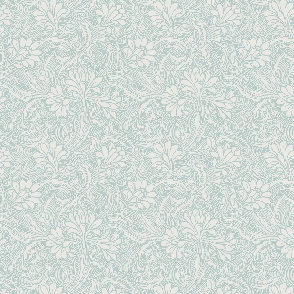 Eden by 1838 Wallcoverings - Soft Teal - Wallpaper : Wallpaper Direct