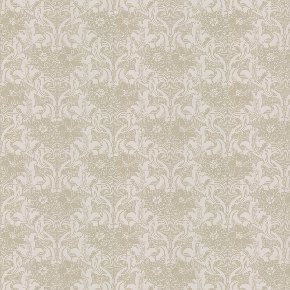 Dahlia Scroll Wallpaper - Mirror - by Little Greene