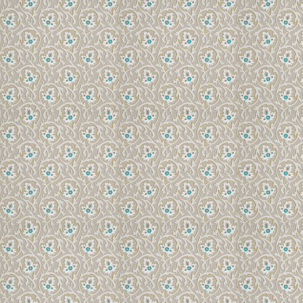Hoja Wallpaper - Cool Arbour - by Little Greene