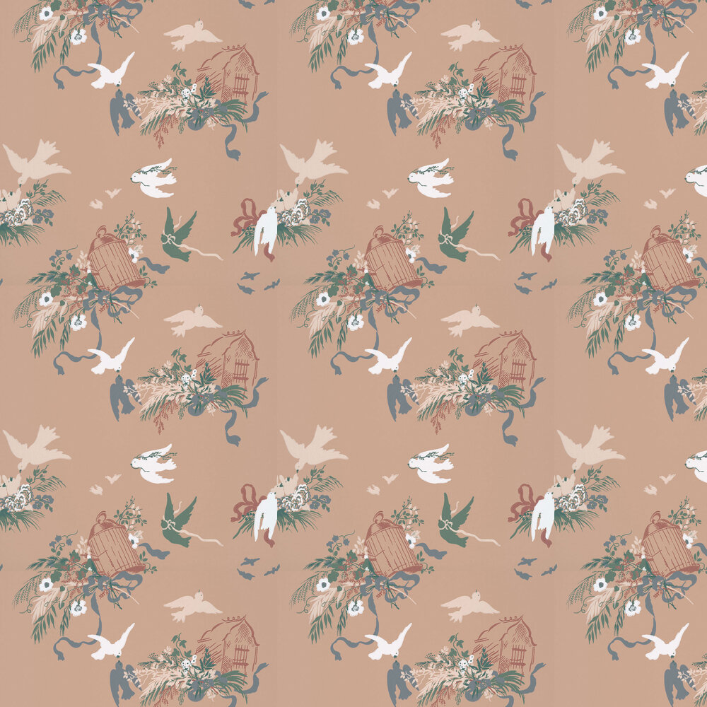 Volieres Wallpaper - Masquerade - by Little Greene