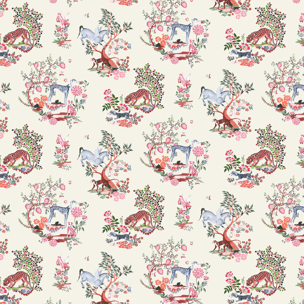 Painted Kingdom Wallpaper - Cream - by Cath Kidston 