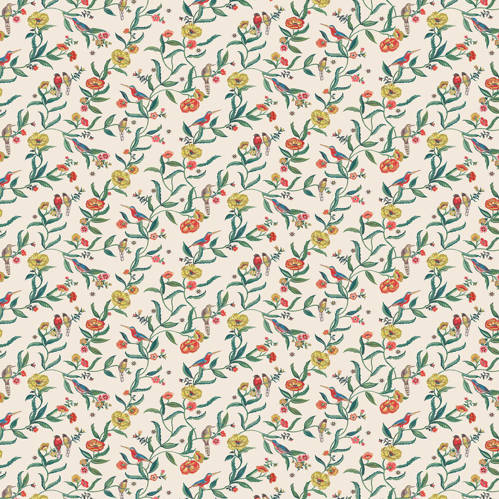 Summer Birds Wallpaper - Cream - by Cath Kidston 