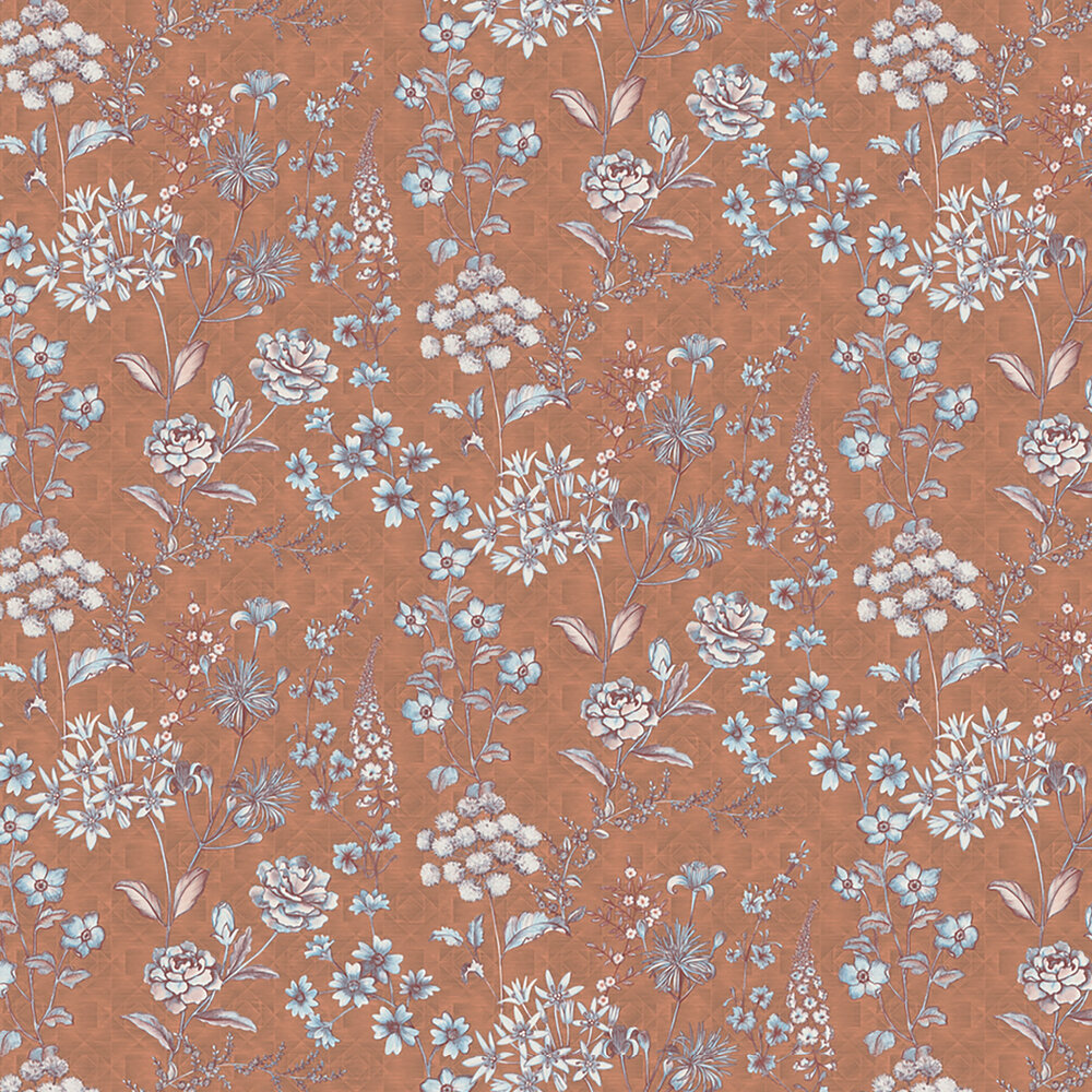 Floral Seamless Pattern Orange Wallpaper Background Stock Illustration   Download Image Now  iStock