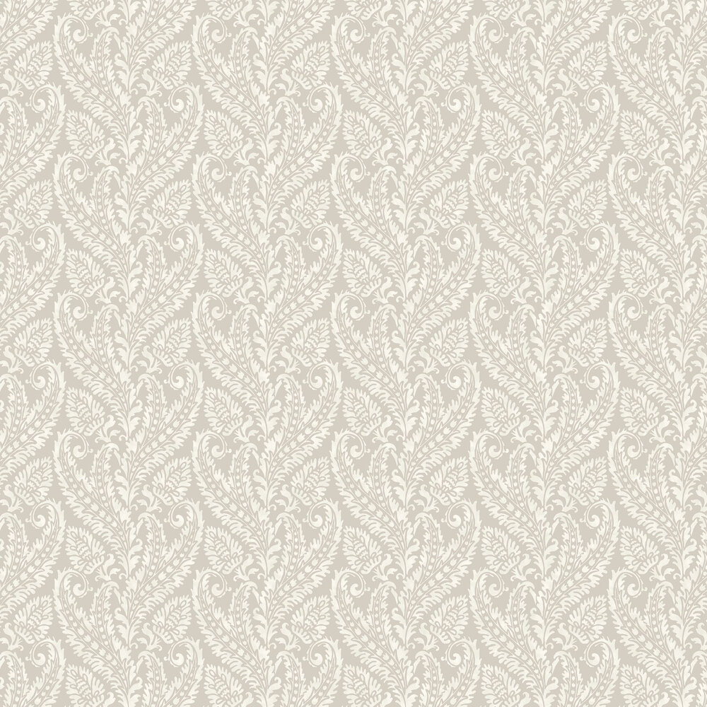 Regale Wallpaper - Ivory / Mocha - by Clarke & Clarke