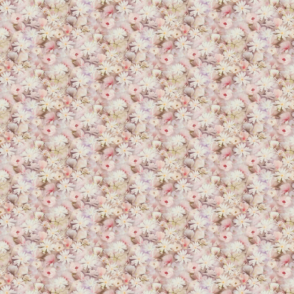 Romantic Daisy Motif Wallpaper - Pink - by Galerie