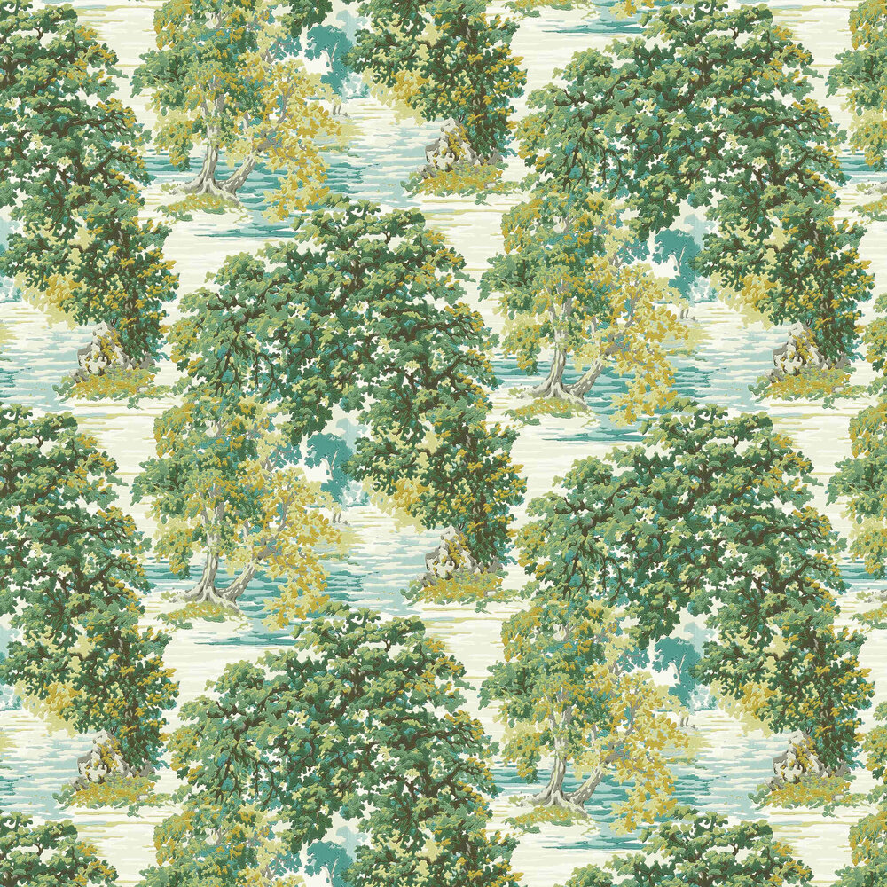 Ancient Canopy Wallpaper - Sap Green - by Sanderson