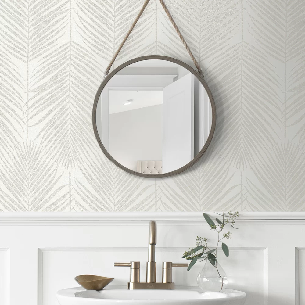 Persei Palm by Etten - Cream - Wallpaper : Wallpaper Direct