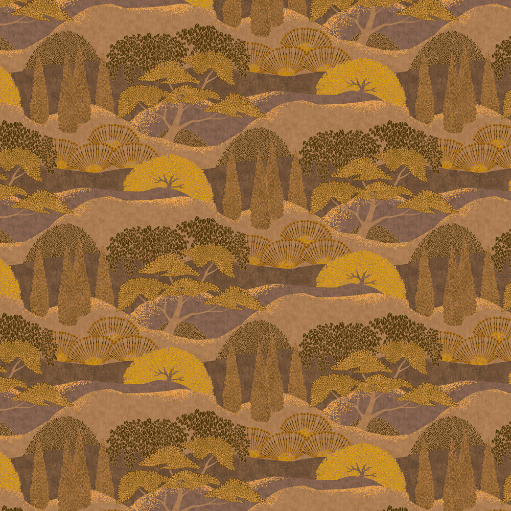 Jardin Japones Wallpaper - Curry - by Coordonne