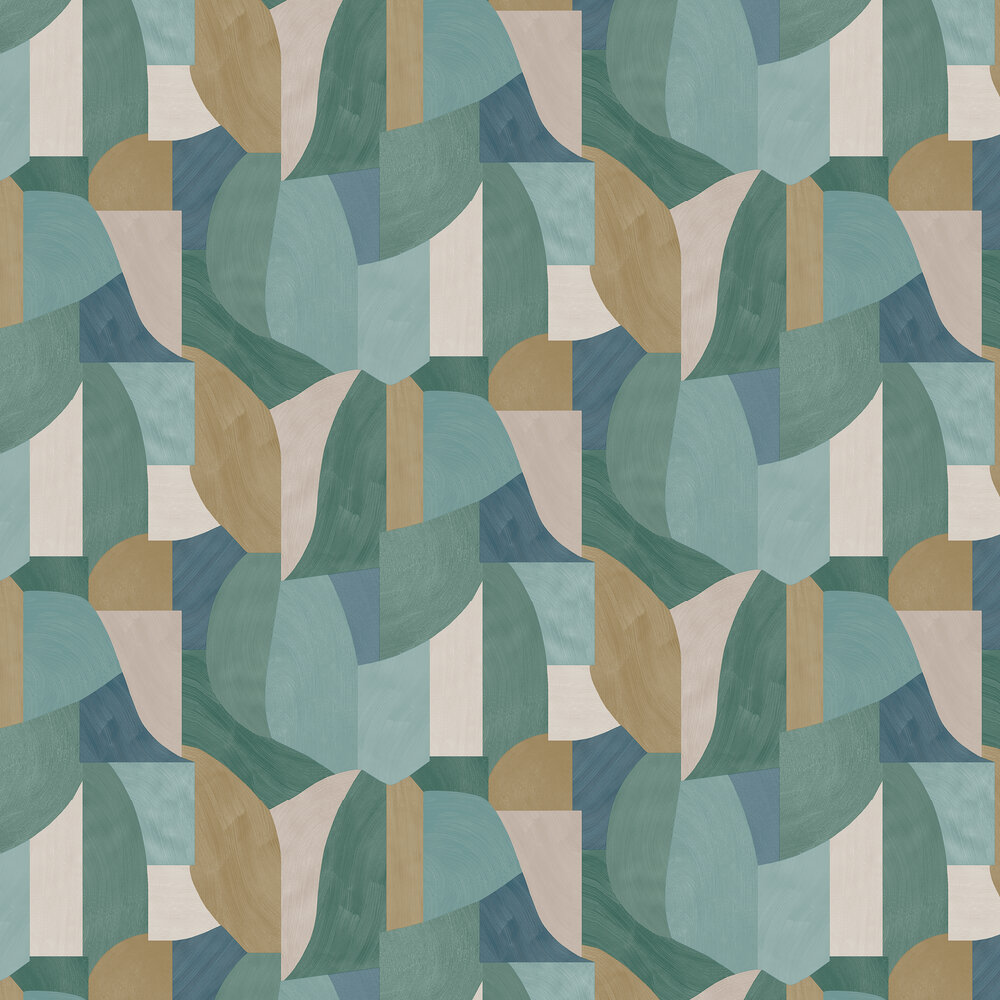 Ennedi Wallpaper - Teal - by Albany