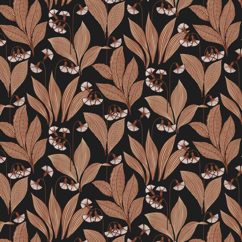 Dandelion Wallpaper - Sienna - by Masureel