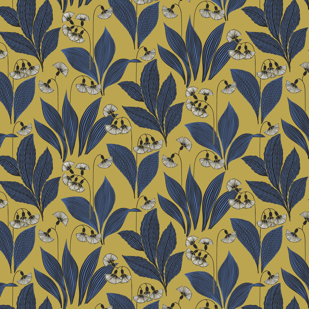 Dandelion Wallpaper - Olive - by Masureel