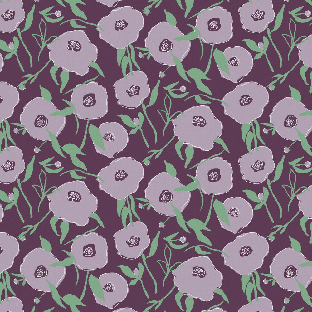 Bunta Wallpaper - Lilac - by Masureel