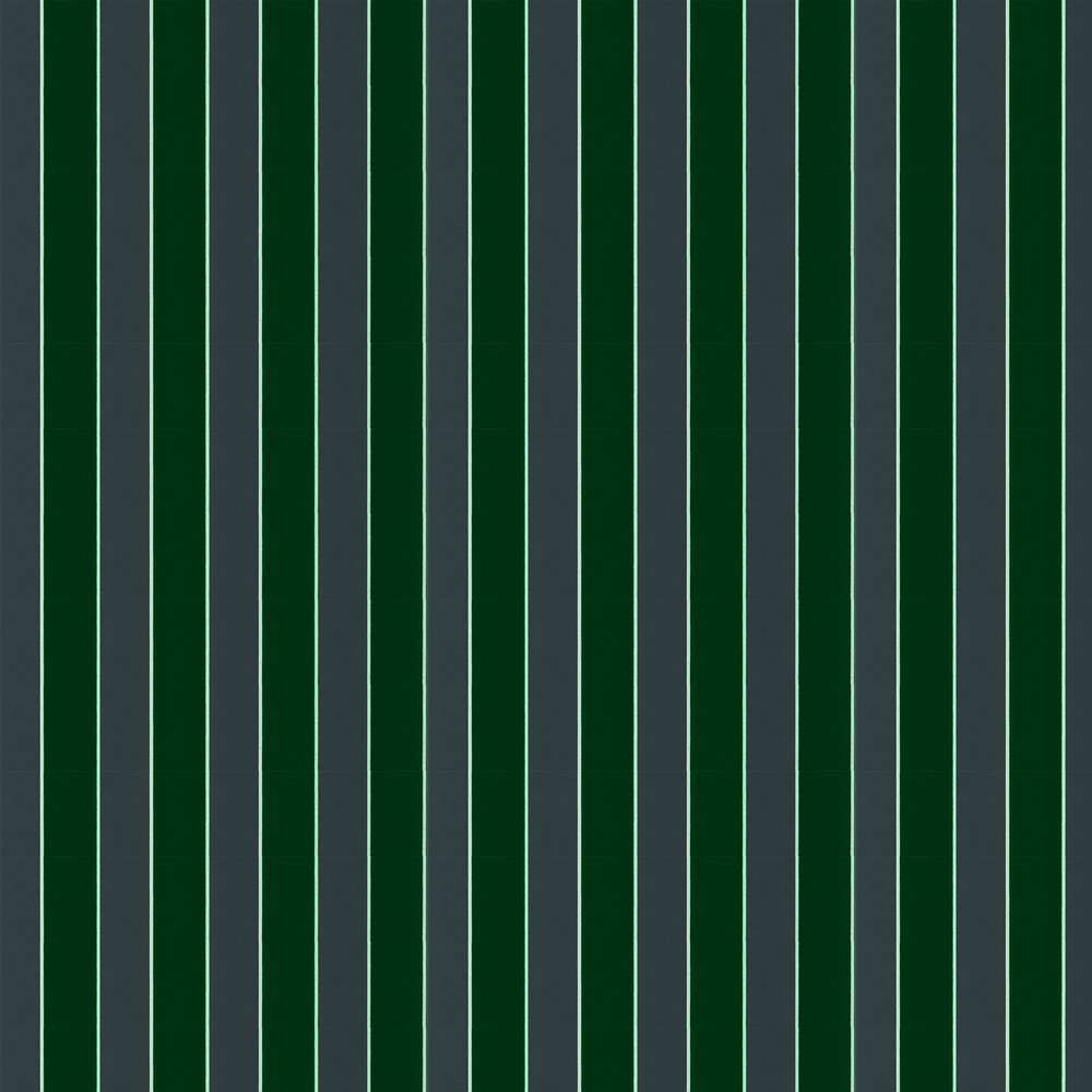 Regency Stripe Flock Wallpaper - Mallard - by Osborne & Little