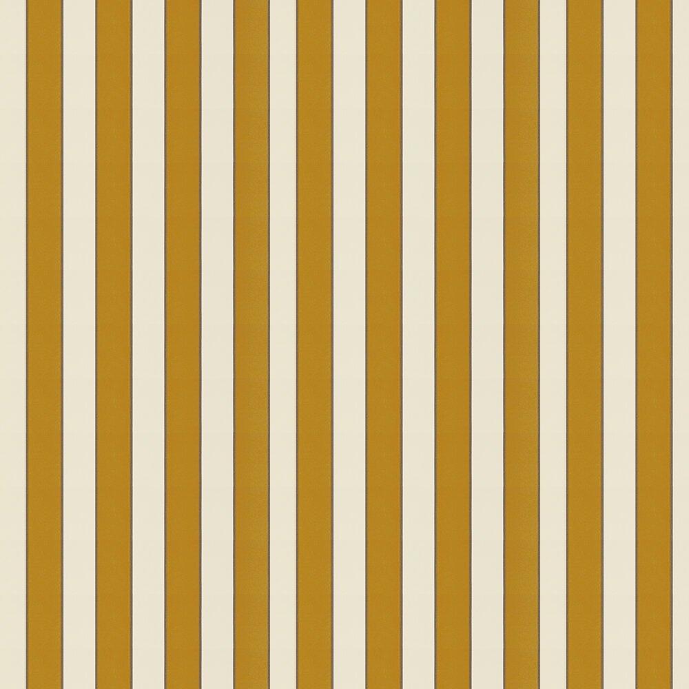 Regency Stripe Flock Wallpaper - Ochre - by Osborne & Little
