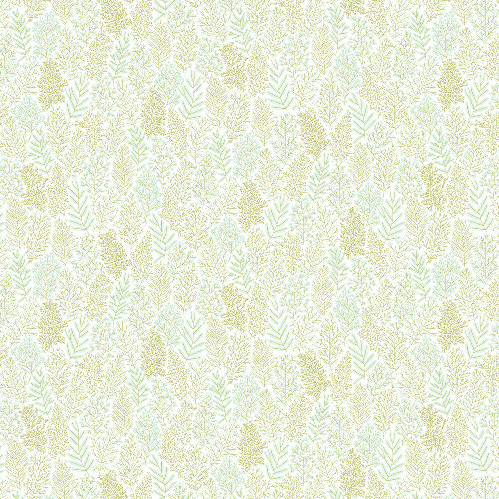 Leafy Wallpaper - Jade - by Masureel
