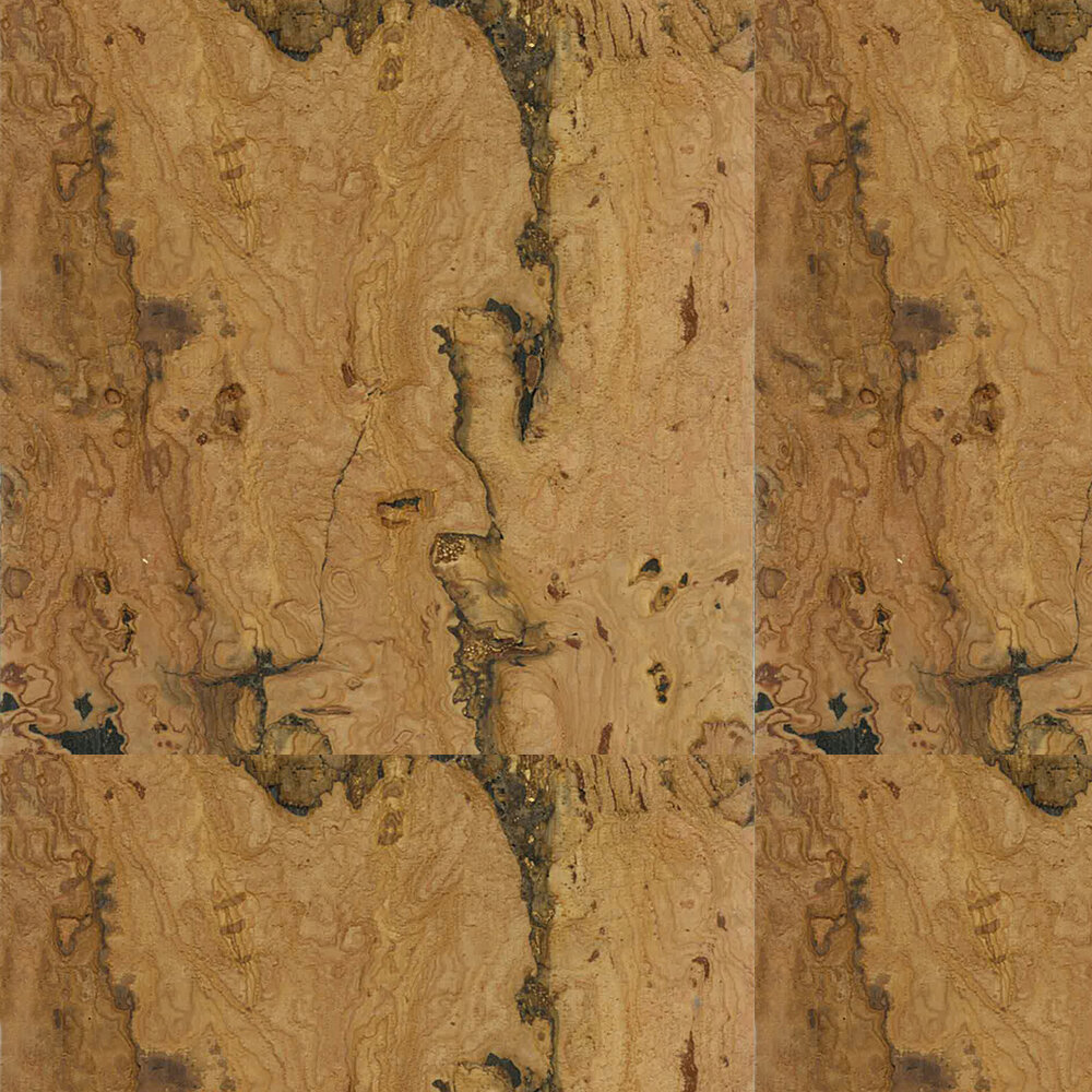 Kanoko Cork Wallpaper - Wood smoke - by Osborne & Little