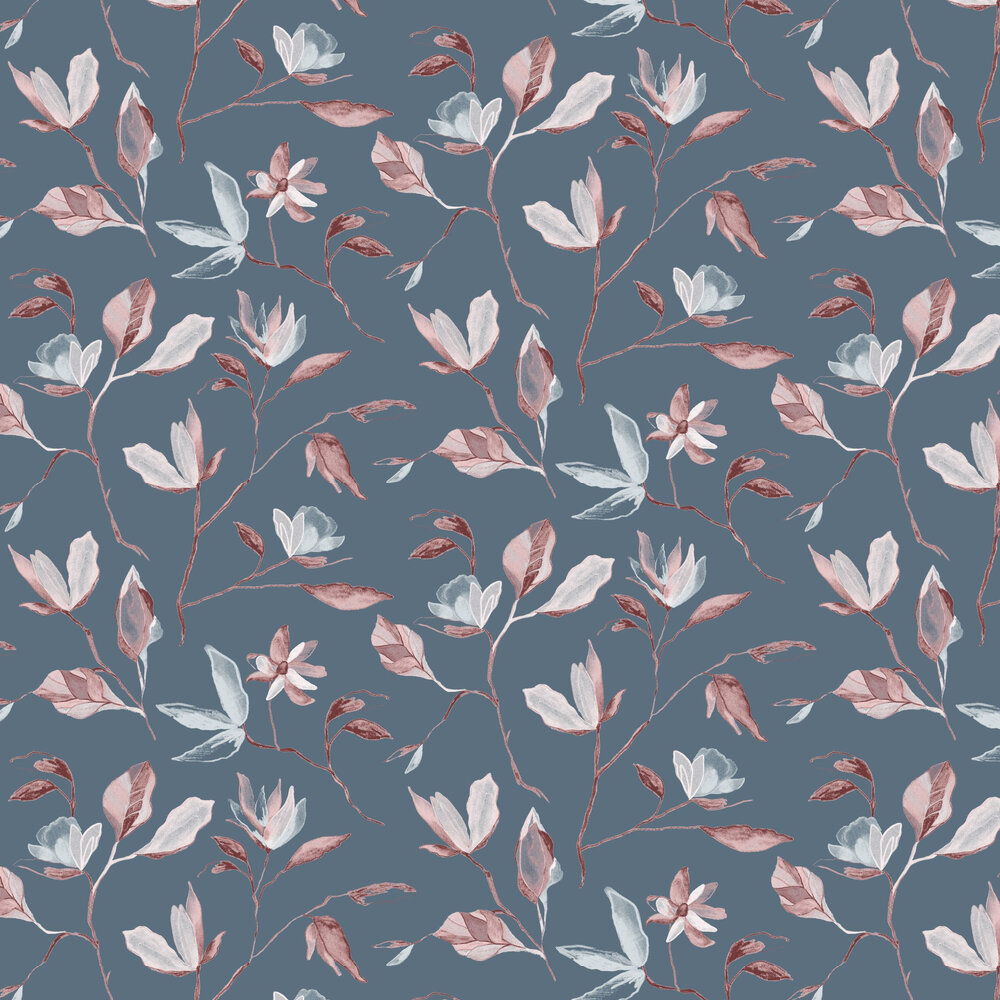 Blooming Wallpaper - Rosewood - by Masureel