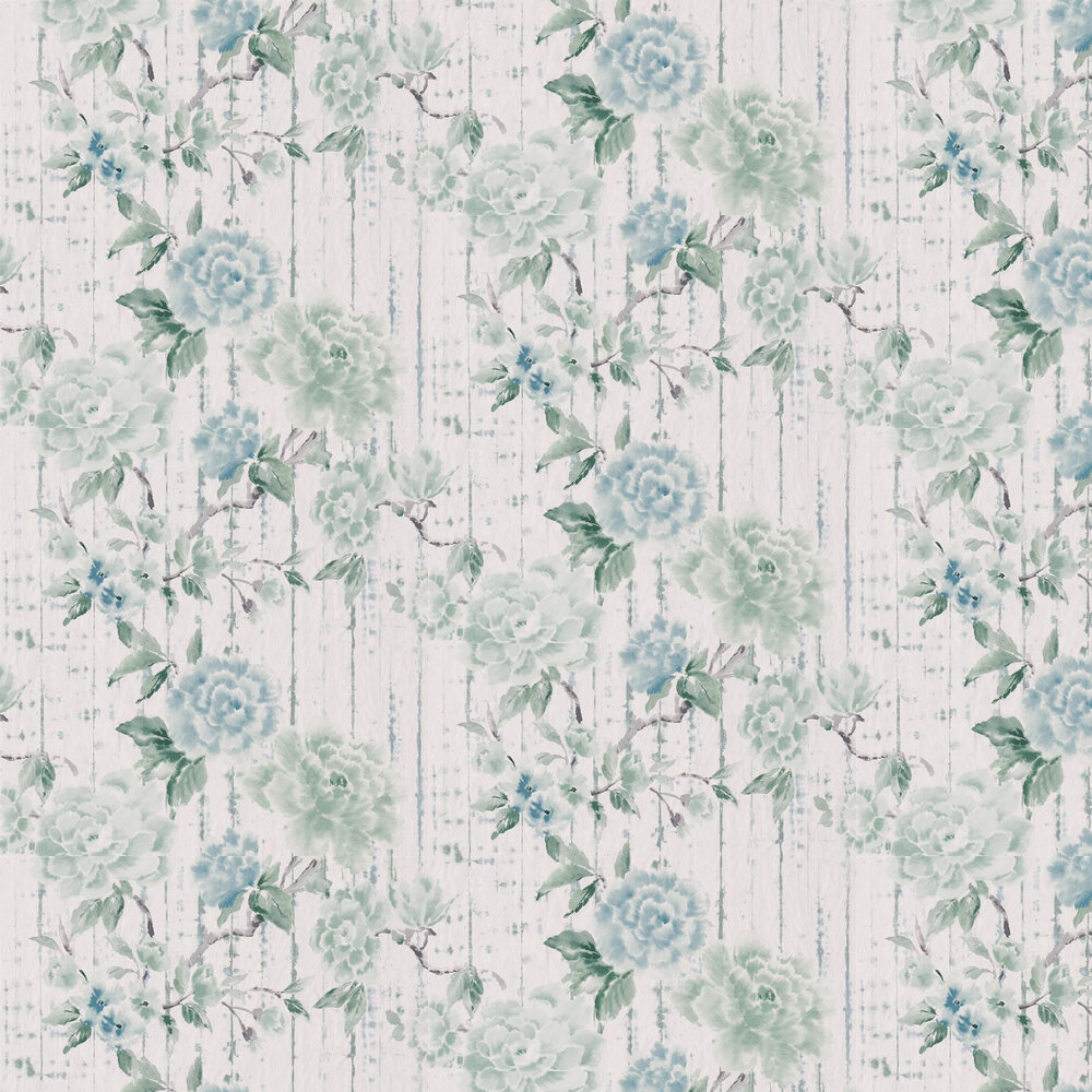 Kyoto Flower Wallpaper - Eau de Nil - by Designers Guild