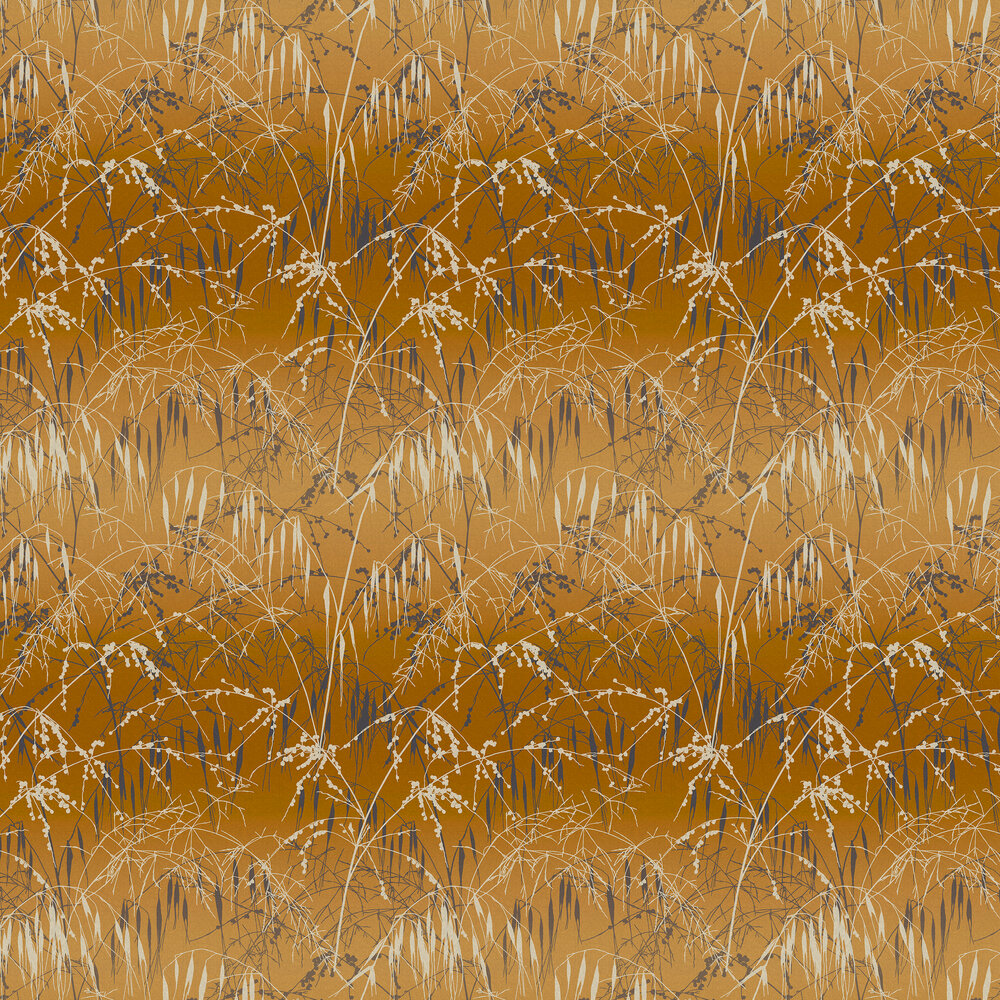 Meadow Grass Wallpaper - Yellow Ochre & Soft Gold - by Clarissa Hulse