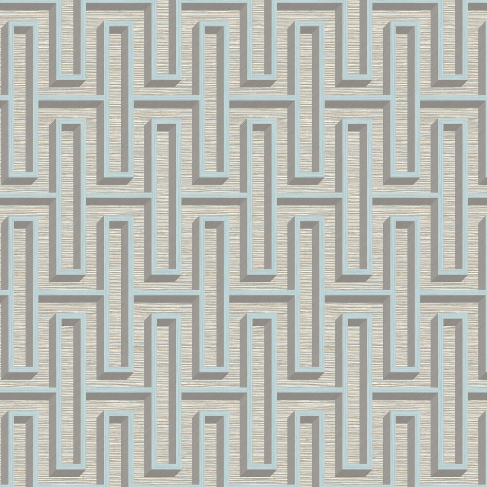 Grasscloth Maze Wallpaper - Seafoam - by Albany