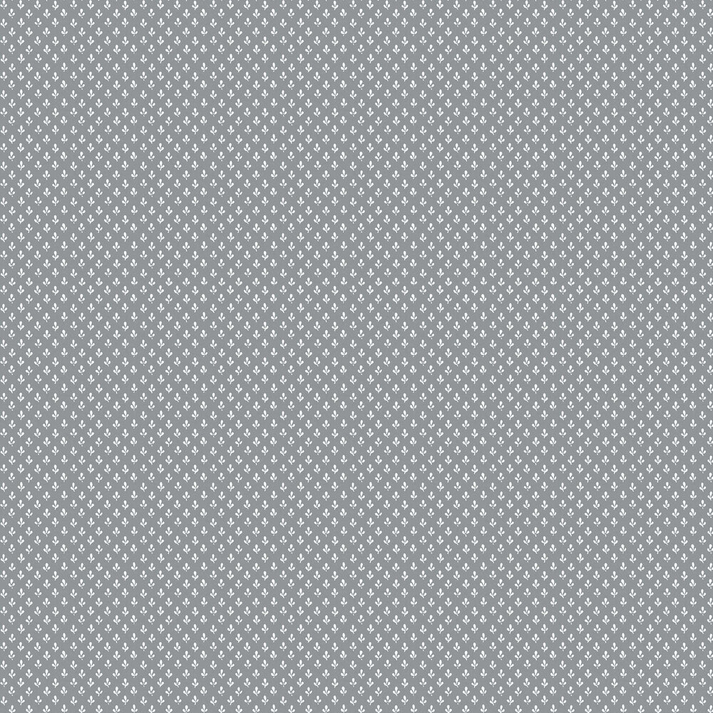 Trefoil Wallpaper - Slate Grey - by Laura Ashley