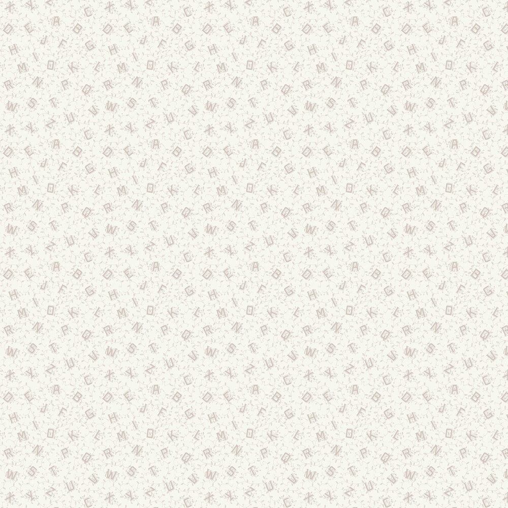 Alphabet Wallpaper - Dove Grey - by Laura Ashley