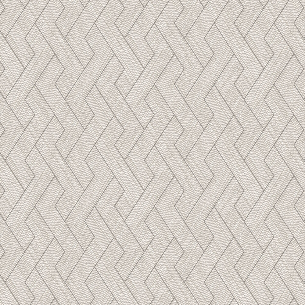 Grasscloth Geo Wallpaper - Soft Grey - by Albany