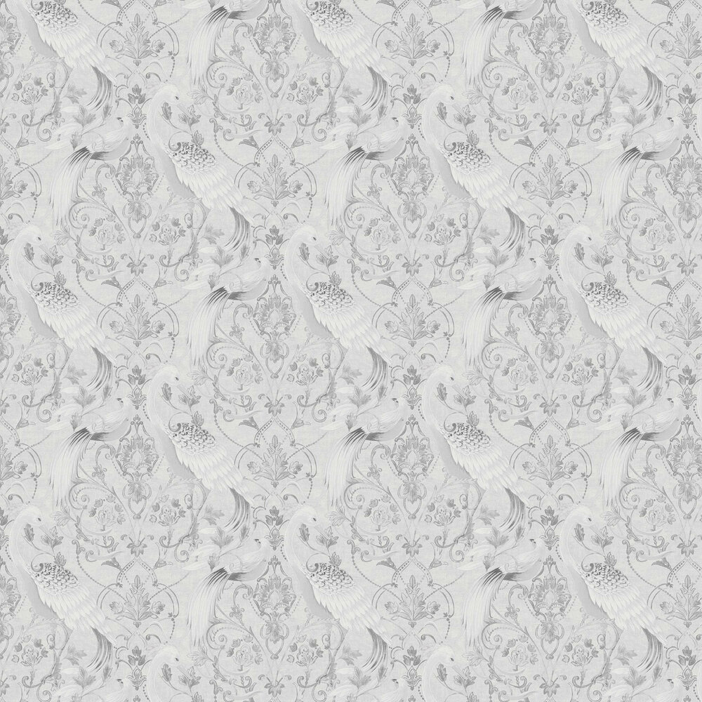 Tregaron Wallpaper - Silver - by Laura Ashley