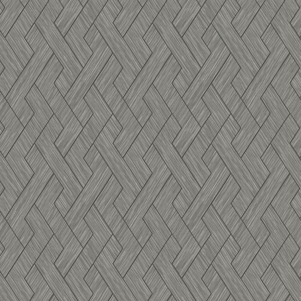 Grasscloth Geo Wallpaper - Slate - by Albany