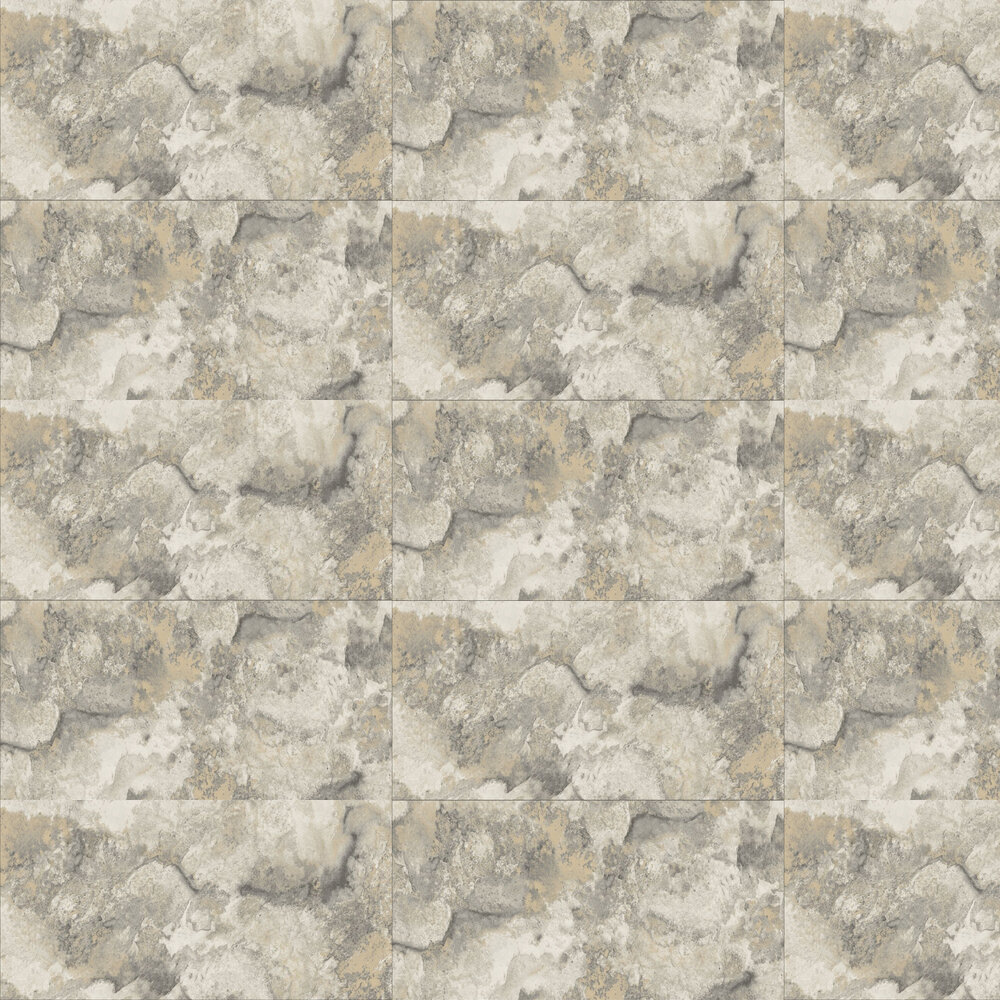 Marble Tile Wallpaper - Soft Grey - by Albany