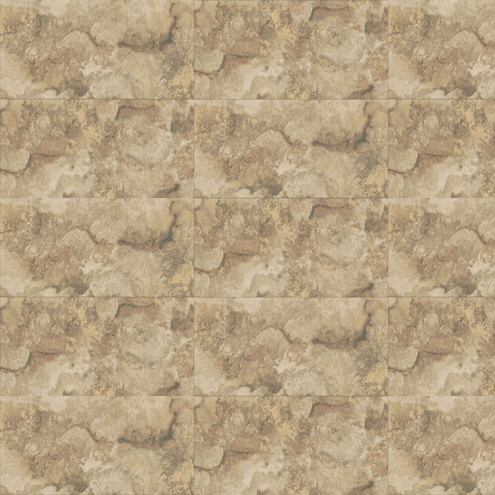 Marble Tile Wallpaper - Old Gold - by Albany