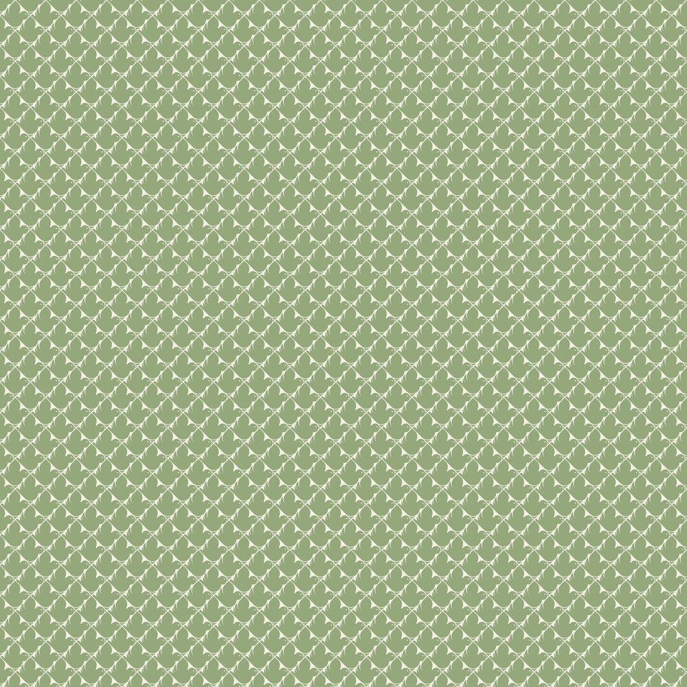 Pippi Wallpaper - Green - by Boråstapeter