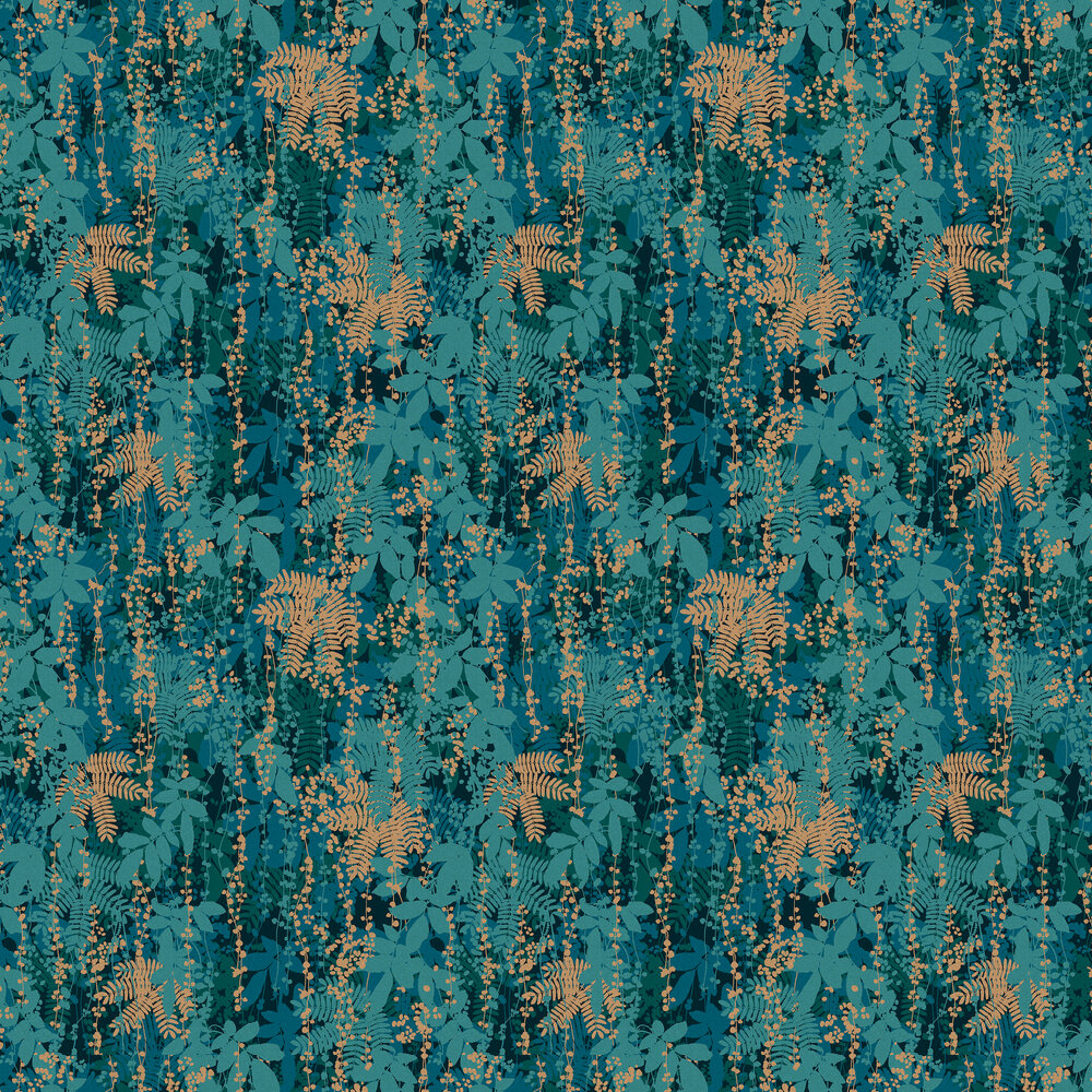 Canopy Wallpaper - Peacock - by Clarissa Hulse