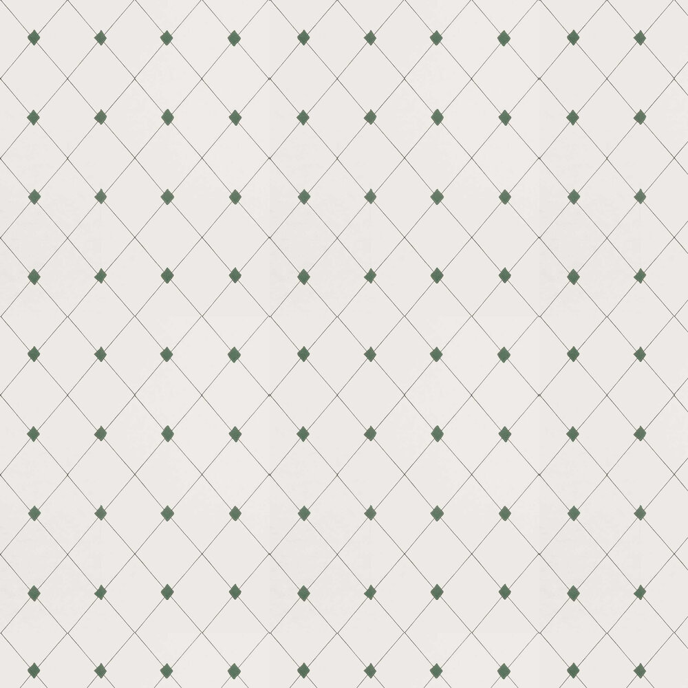Diamond Trellis Wallpaper - Green - by Barneby Gates