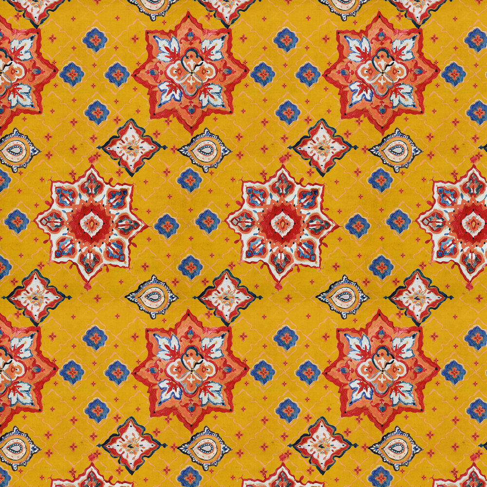Arabian Decorative Wallpaper - Yellow - by Mind the Gap