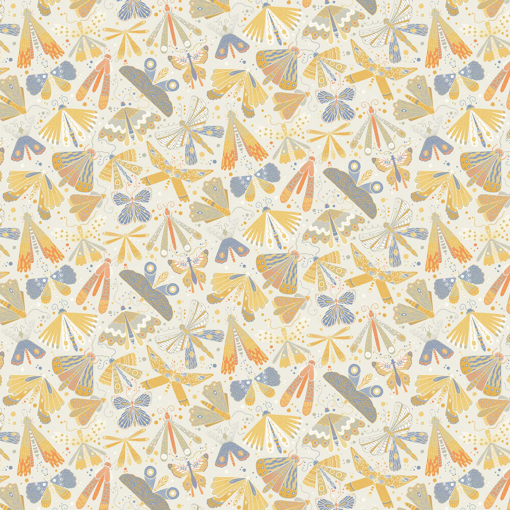 Flyga Wallpaper - Yellow - by Galerie