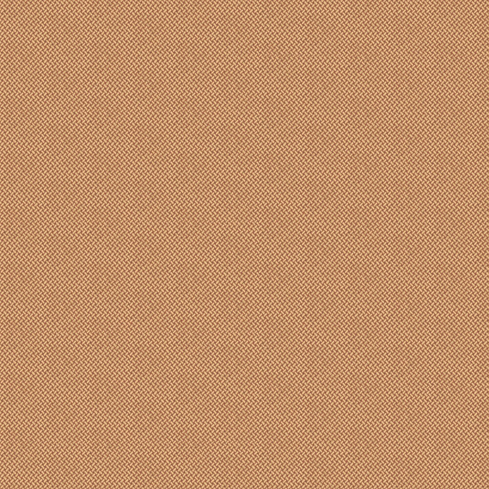 Basketweave Wallpaper - Russet - by Mulberry Home