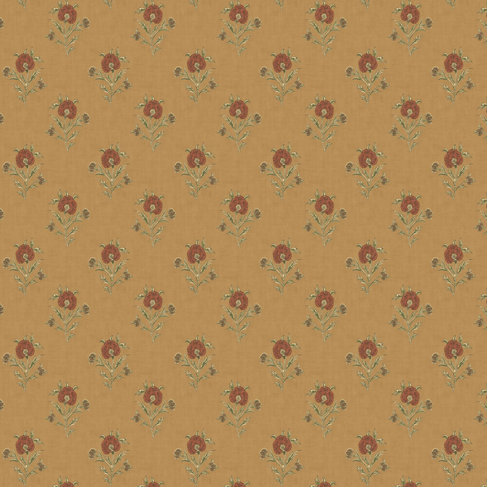 Somerton Wallpaper - Ochre - by Mulberry Home