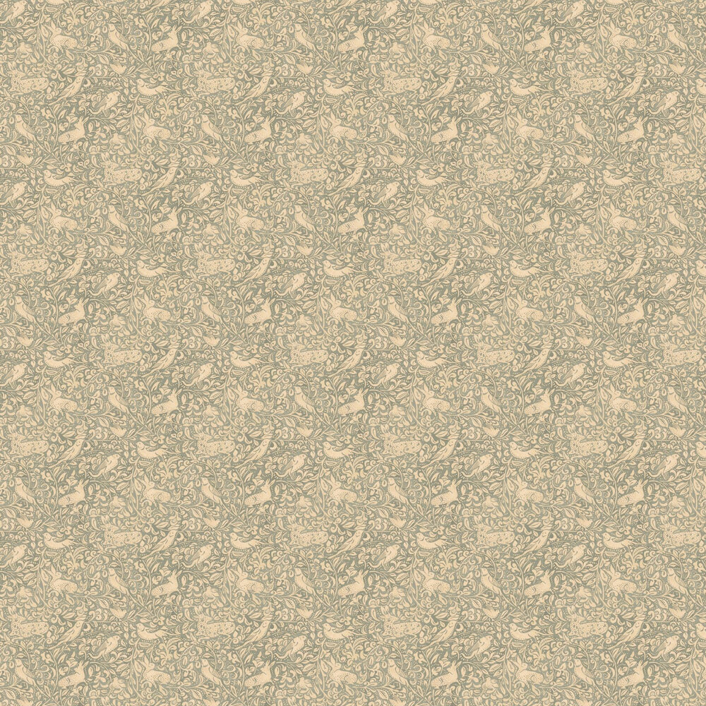 Hedgerow Wallpaper - Soft Teal - by Mulberry Home