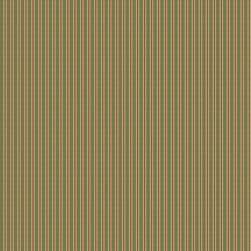 Somerton Stripe Wallpaper - Green - by Mulberry Home