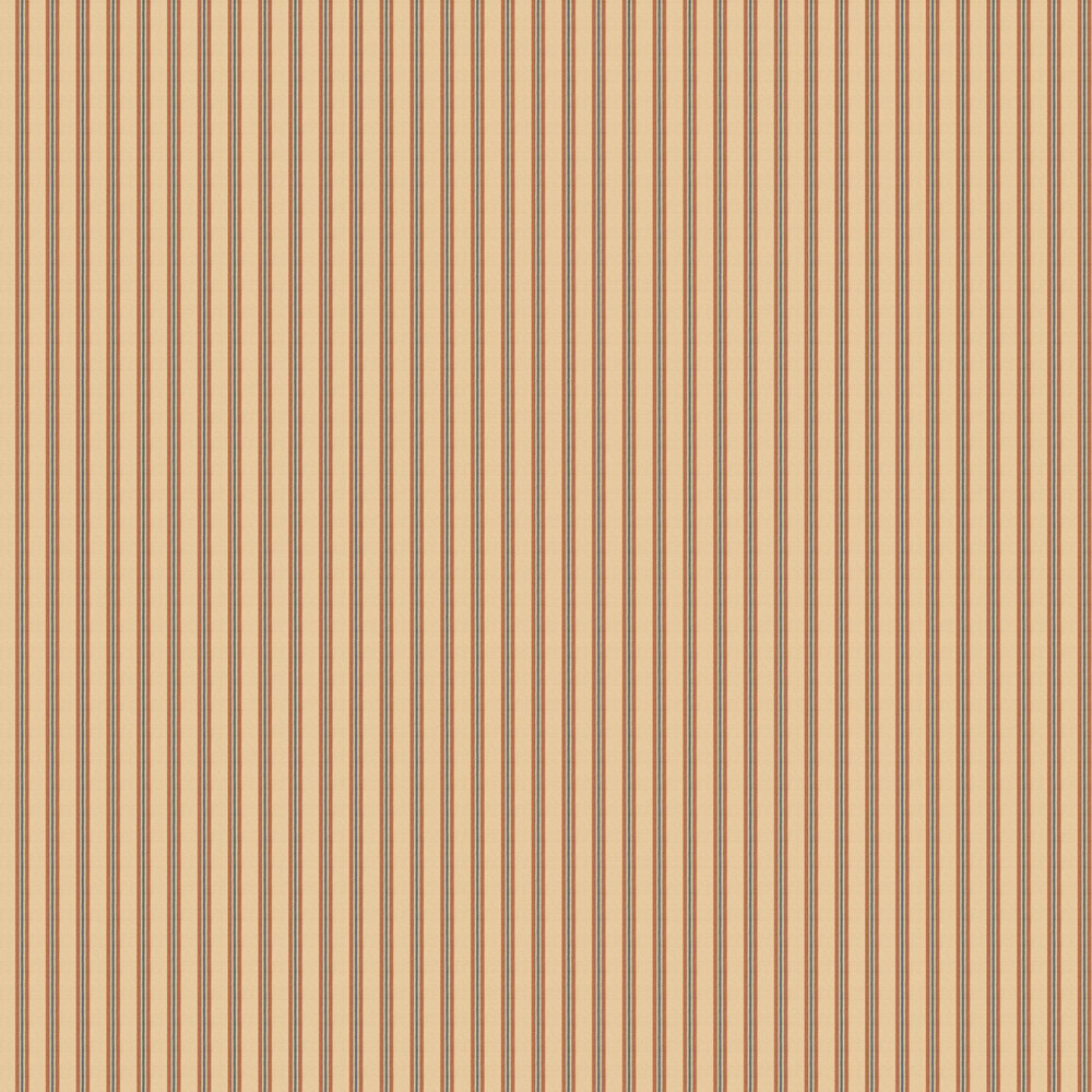 Somerton Stripe Wallpaper - Spice - by Mulberry Home