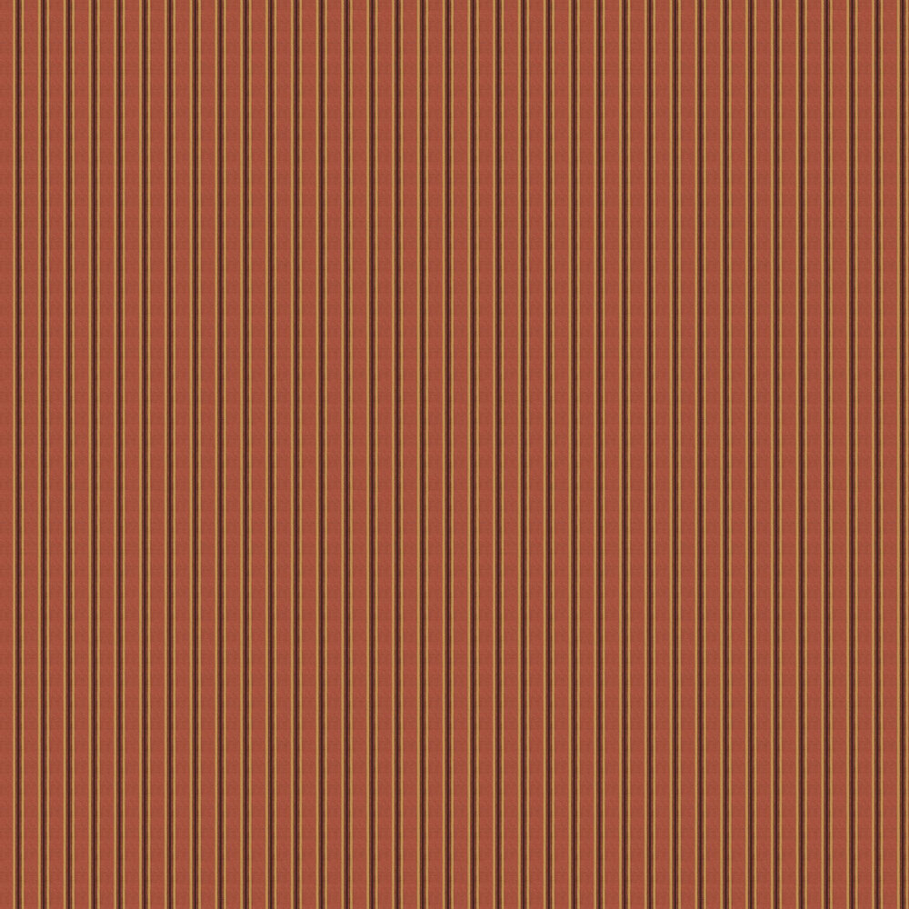 Somerton Stripe Wallpaper - Russet - by Mulberry Home