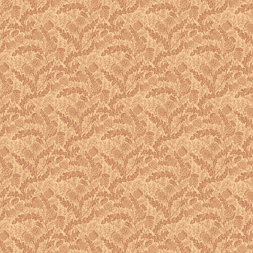 Mulberry Thistle Wallpaper - Russet - by Mulberry Home